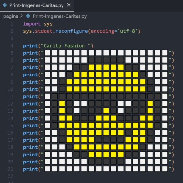 Caritas con print() en Python – Personaliza tus proyectos desde el inicio
