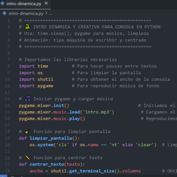 intro-dinamica Intro Dinámica y Creativa para Consola en Python
