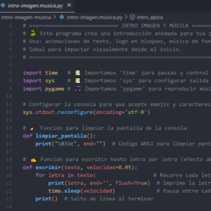 Intro Dinámica para Proyectos Python: Imagen + Música